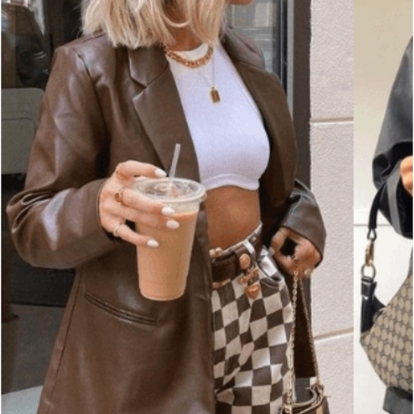 Women’s Leather Blazer L - Picture 13 of 16